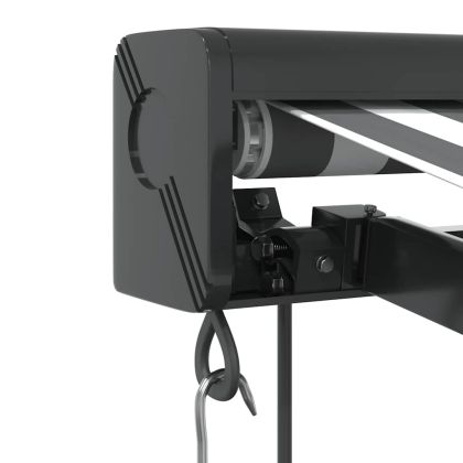 Прибираща се тента антрацит и бяло 3,5x2,5 м плат и алуминий