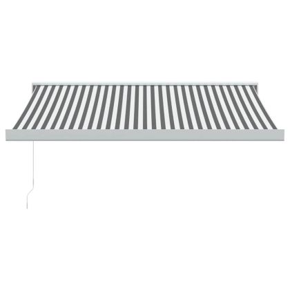 Прибираща се тента антрацит и бяло 3,5x2,5 м плат и алуминий