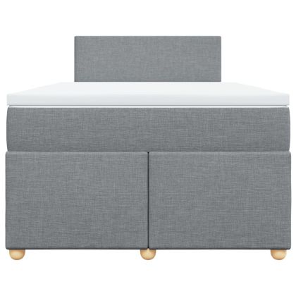 Боксспринг легло с матрак, светлосиво, 120x190 см, плат