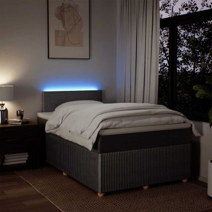 Боксспринг легло с матрак, таупе, 120x190 см, плат