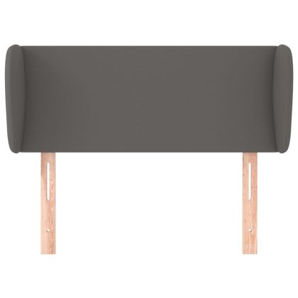 Горна табла с уши, сива, 83x23x78/88 см, изкуствена кожа