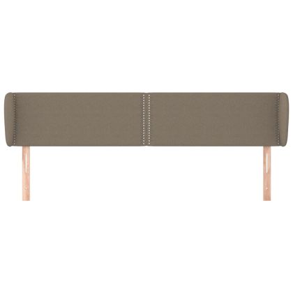 Горна табла за легло с уши, таупе, 183x23x78/88 см, плат