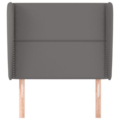 Горна табла с уши, сива, 103x23x118/128 см, плат