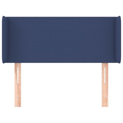 Горна табла за легло, синя, 83x16x78/88 см, плат