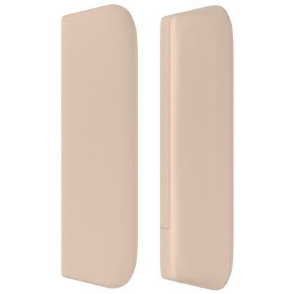 Горна табла за легло, капучино,203x16x78/88 см, изкуствена кожа