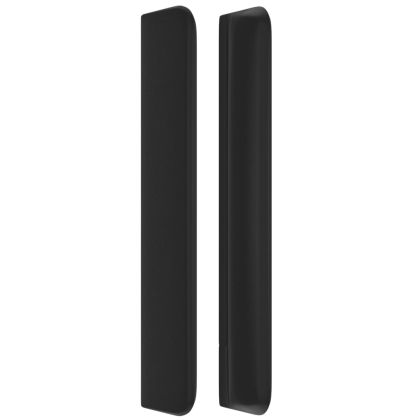 Горна табла с уши, черна, 163x16x118/128 см, изкуствена кожа