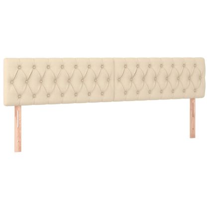 Боксспринг легло с матрак, кремаво, 200x200 см, плат