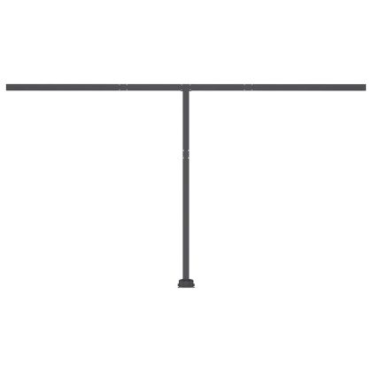 Свободностояща ръчно прибираща се тента, 400x300 см, жълто/бяло