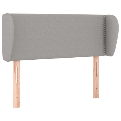 Горна табла за легло с уши, светлосива, 103x23x78/88 см, плат