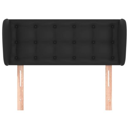 Горна табла с уши, черна, 103x23x78/88 см, изкуствена кожа