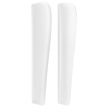 Горна табла с уши, бяла, 203x23x118/128 см, изкуствена кожа