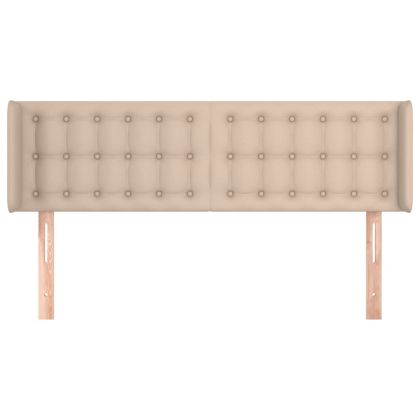 Горна табла за легло, капучино,147x16x78/88 см, изкуствена кожа