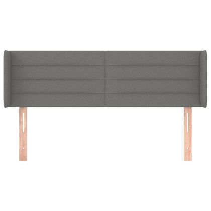 Горна табла за легло, тъмносива, 147x16x78/88 см, плат