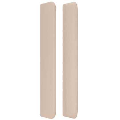 Горна табла с уши, капучино, 183x16x118/128 см, изкуствена кожа