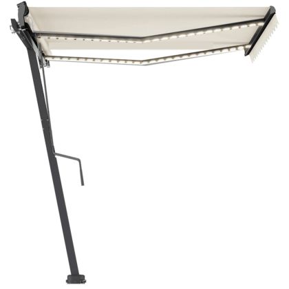 Свободностояща автоматична тента, 350x250 см, кремава