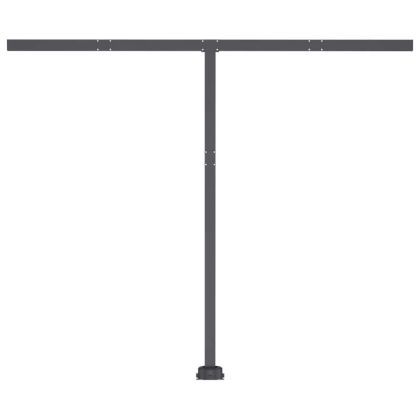 Ръчно прибиращ се сенник с LED, 350x250 см, оранжево и кафяво