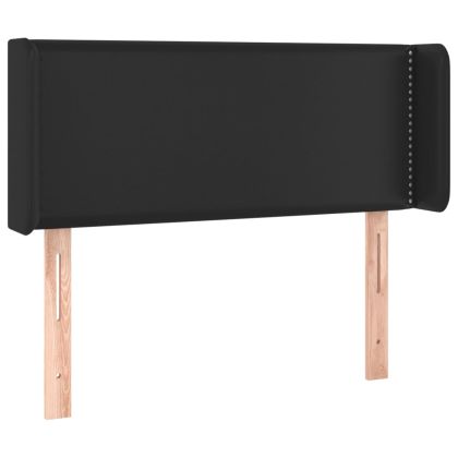 Горна табла за легло, черна, 103x16x78/88 см, изкуствена кожа