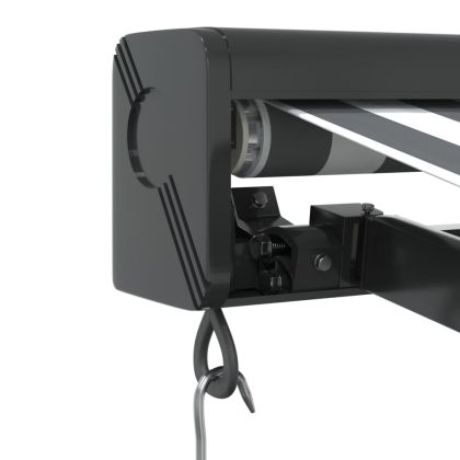 Прибираща се тента антрацит и бяло 3,5x2,5 м плат и алуминий