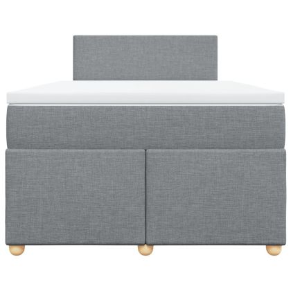 Боксспринг легло с матрак, светлосиво, 120x200 см, плат