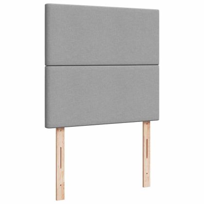 Боксспринг легло с матрак, светлосива, 90x190 см, плат