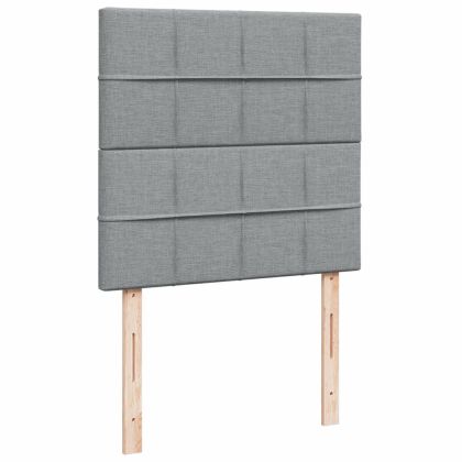 Боксспринг легло с матрак, светлосиво, 100x200 см, плат