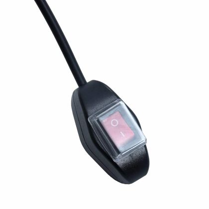 Ръчно прибираща се тента с LED, 300x250 см, синьо и бяло