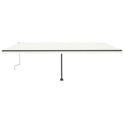 Свободностояща ръчно прибираща се тента 600x300 см кремав