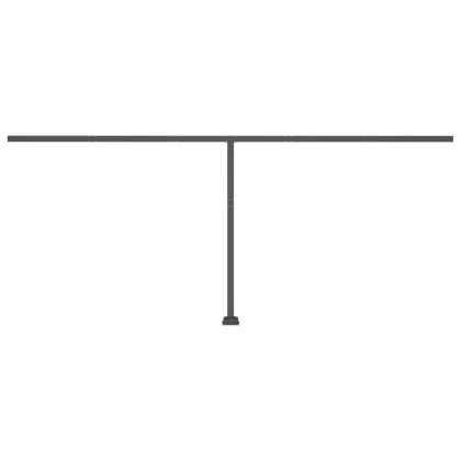 Автоматичен сенник LED сензор за вятър 600x300 см синьо и бяло