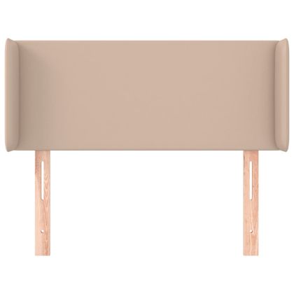 Горна табла за легло, капучино,103x16x78/88 см, изкуствена кожа