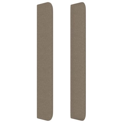 Горна табла за легло с уши, таупе, 103x16x118/128 см, плат