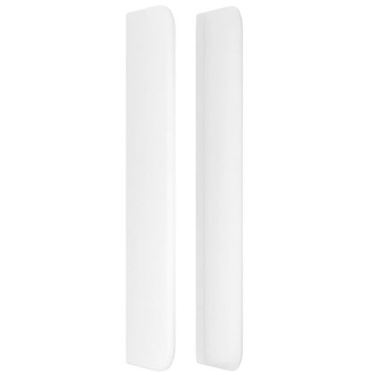 Горна табла с уши, бяла, 103x16x118/128 см, изкуствена кожа