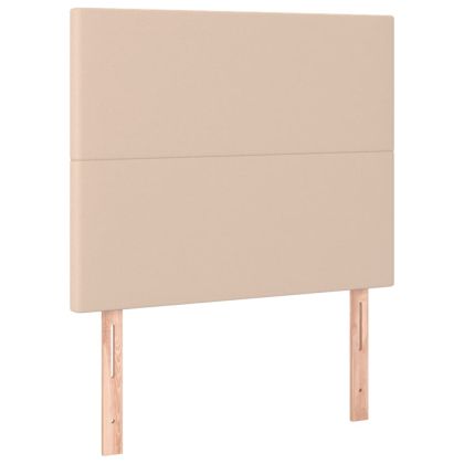 LED горна табла за легло, капучино, 90x5x118/128 см