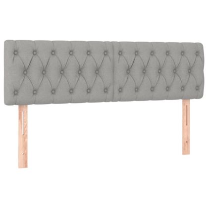 Боксспринг легло с матрак, светлосиво, 140x200 см, плат