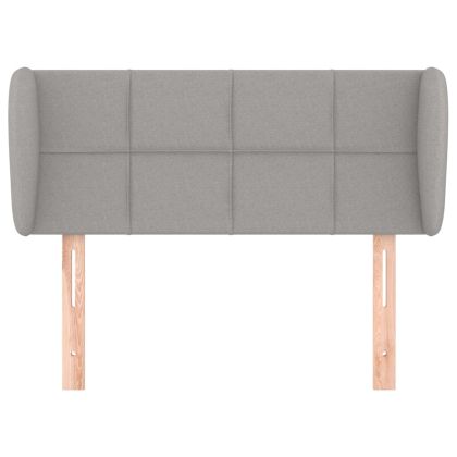 Горна табла за легло с уши, светлосива, 103x23x78/88 см, плат