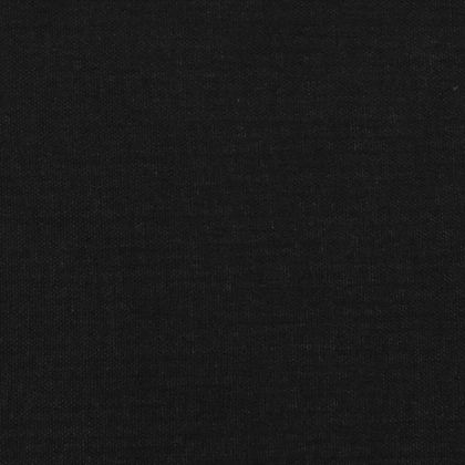 Горна табла за легло с уши, черна, 203x23x118/128 см, плат