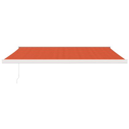 Прибираща се тента оранжево и кафяво 4,5x3 м плат и алуминий