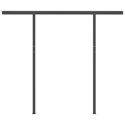 Автоматично прибиращ се сенник с прътове 3,5x2,5 м антрацит