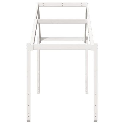 Покрив за детско легло, бял, 203x80,5x142 см, бор масив