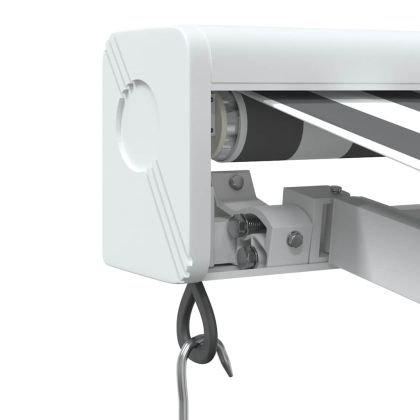 Прибираща се тента антрацит и бял 4x3 м плат и алуминий