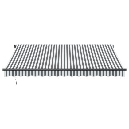 Автоматично прибираща се тента с LED антрацит и бял 400x300 см