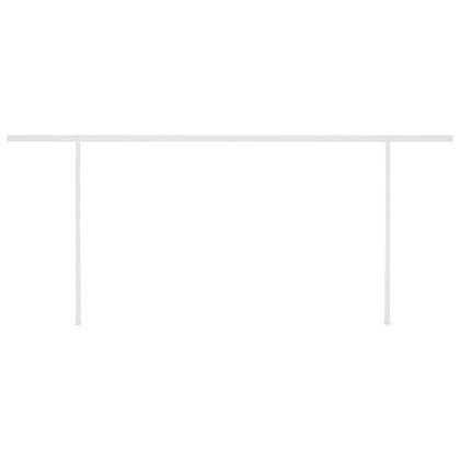 Автоматична тента с LED и сензор за вятър 5x3,5 м синьо и бяло