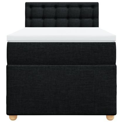 Боксспринг легло с матрак, черно, 100x200 см, плат