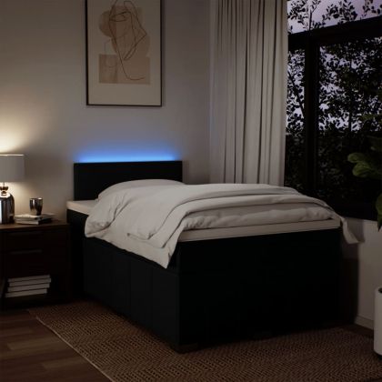 Боксспринг легло с матрак, черно, 120x190 см, плат