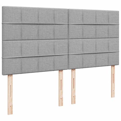 Боксспринг легло с матрак, светлосиво, 180x200 см, плат