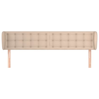 Горна табла с уши, капучино,183x23x78/88 см, изкуствена кожа