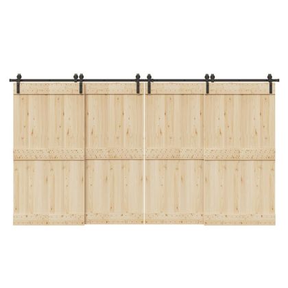 Комплект механизъм за плъзгаща врата, 400 см, стомана, черен