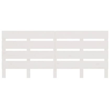 Табла за спалня, бяла, 140x3x80 см, борово дърво масив