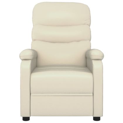 Електрически наклоняем стол, кремав, изкуствена кожа