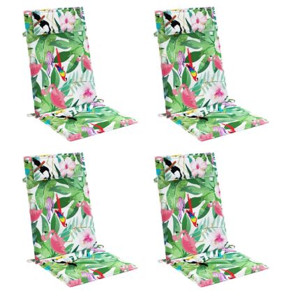 Възглавници за столове с облегалки 4 бр шарени Оксфорд плат