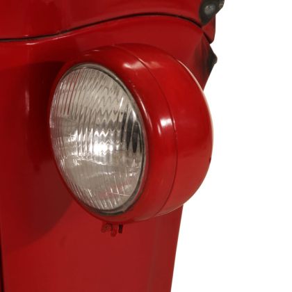 Бар маса трактор червен и кафяв 55x120x107 см манго дърво масив